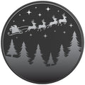 SANTAS SLEIGH CHRISTMAS NIGHT FOREST BLACK CARBON FIBER TIRE COVER