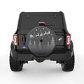 SANTAS SLEIGH CHRISTMAS NIGHT FOREST BLACK CARBON FIBER TIRE COVER