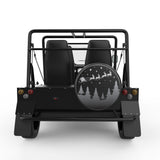 SANTAS SLEIGH CHRISTMAS NIGHT FOREST BLACK CARBON FIBER TIRE COVER FOR MOKE