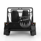 SANTAS SLEIGH CHRISTMAS NIGHT FOREST BLACK TIRE COVER FOR MOKE