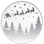 SANTAS SLEIGH CHRISTMAS NIGHT FOREST PEARL  WHITE CARBON FIBER TIRE COVER