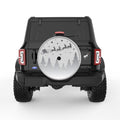 SANTAS SLEIGH CHRISTMAS NIGHT FOREST SILVER CARBON FIBER TIRE COVER