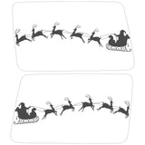 SANTA CLAUS SLEIGH QUARTER WINDOW DRIVER & PASSENGER DECALS