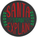 SANTA I CAN EXPLAIN BLACK CARBON FIBER TIRE COVER