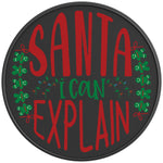 SANTA I CAN EXPLAIN BLACK CARBON FIBER TIRE COVER
