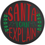 SANTA I CAN EXPLAIN BLACK TIRE COVER