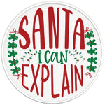 SANTA I CAN EXPLAIN PEARL  WHITE CARBON FIBER TIRE COVER