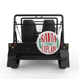 SANTA I CAN EXPLAIN WHITE CARBON FIBER TIRE COVER FOR MOKE