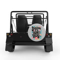 SARCASM IS HOW I HUG SILVER CARBON FIBER TIRE COVER FOR MOKE
