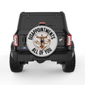 SARCASTIC JESUS SILVER CARBON FIBER TIRE COVER