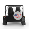SASQUATCH UNITED STATES SILVER CARBON FIBER TIRE COVER FOR MOKE