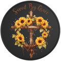 SAVED BY GRACE BLACK TIRE COVER