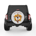 SAVED BY GRACE SILVER CARBON FIBER TIRE COVER