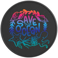 SAVE THE OCEAN PEARL  WHITE CARBON FIBER TIRE COVER