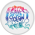 SAVE THE OCEAN WHITE TIRE COVER