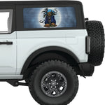 SCARY HALLOWEEN PUMPKIN QUARTER WINDOW DECAL FITS 2021+ FORD BRONCO 2 DOOR HARD TOP