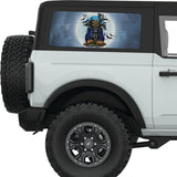 SCARY HALLOWEEN PUMPKIN QUARTER WINDOW DECAL FITS 2021+ FORD BRONCO 2 DOOR HARD TOP