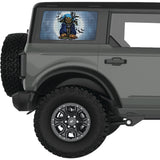 SCARY HALLOWEEN PUMPKIN QUARTER WINDOW DECAL FITS 2021+ FORD BRONCO 4 DOOR HARD TOP