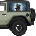 SCARY HALLOWEEN PUMPKIN QUARTER WINDOW DECAL FITS 2018+ JEEP WRANGLER 2 DOOR HARD TOP JL