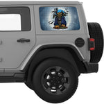 SCARY HALLOWEEN PUMPKIN QUARTER WINDOW DECAL FITS 2018+ JEEP WRANGLER 4 DOOR HARD TOP JLU