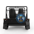 SCARY HALLOWEEN PUMPKIN HEAD BLACK CARBON FIBER TIRE COVER FOR MOKE