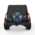 SCARY HALLOWEEN PUMPKIN HEAD BLACK TIRE COVER