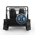 SCARY HALLOWEEN PUMPKIN HEAD SILVER CARBON FIBER TIRE COVER FOR MOKE