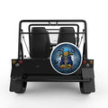 SCARY HALLOWEEN PUMPKIN HEAD WHITE CARBON FIBER TIRE COVER FOR MOKE