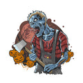 SCARY PUMPKINS WITH HALLOWEEN ZOMBIE