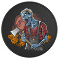 SCARY PUMPKINS WITH HALLOWEEN ZOMBIE BLACK TIRE COVER