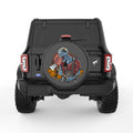 SCARY PUMPKINS WITH HALLOWEEN ZOMBIE BLACK CARBON FIBER TIRE COVER