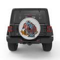 SCARY PUMPKINS WITH HALLOWEEN ZOMBIE WHITE TIRE COVER