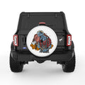 SCARY PUMPKINS WITH HALLOWEEN ZOMBIE WHITE TIRE COVER