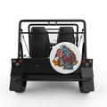 SCARY PUMPKINS WITH HALLOWEEN ZOMBIE WHITE TIRE COVER FOR MOKE