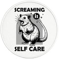 SCREAMING IS SELF CARE BLACK TIRE COVER