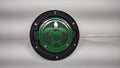 SEA TURTLE WITH PALM TREE FUEL DOOR FOR JEEP WRANGLER in Kelly Green Color