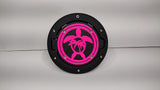 SEA TURTLE WITH PALM TREE FUEL DOOR FOR JEEP WRANGLER in Pink Color