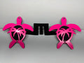 SEA TURTLE WITH PALM TREE FOOT PEGS FOR JEEP WRANGLER AND JEEP GLADIATOR in Pink Color