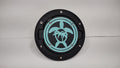 SEA TURTLE WITH PALM TREE FUEL DOOR FOR JEEP WRANGLER in Sea Foam Green Color