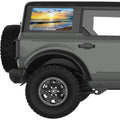 SEAGULL SHORE SUNSET QUARTER WINDOW DECAL FITS 2021+ FORD BRONCO 4 DOOR HARD TOP