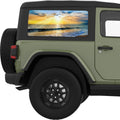 SEAGULL SHORE SUNSET QUARTER WINDOW DECAL FITS 2011-2018 JEEP WRANGLER 2 DOOR HARD TOP JK