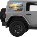 SEAGULL SHORE SUNSET QUARTER WINDOW DECAL FITS 2011-2018 JEEP WRANGLER 4 DOOR HARD TOP JKU