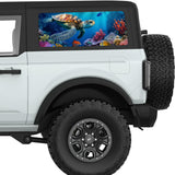 SEA WORLD SEA TURTLE QUARTER WINDOW DECAL FITS 2021+ FORD BRONCO 2 DOOR HARD TOP