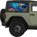SEA WORLD SEA TURTLE QUARTER WINDOW DECAL FITS 2011-2018 JEEP WRANGLER 2 DOOR HARD TOP JK
