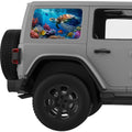 SEA WORLD SEA TURTLE QUARTER WINDOW DECAL FITS 2011-2018 JEEP WRANGLER 4 DOOR HARD TOP JKU