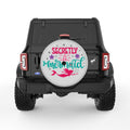 SECRETLY A MERMAID SILVER CARBON FIBER TIRE COVER