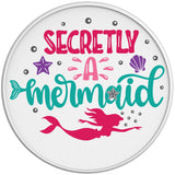 SECRETLY A MERMAID WHITE TIRE COVER