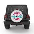 SECRETLY A MERMAID SILVER CARBON FIBER TIRE COVER