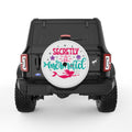 SECRETLY A MERMAID PEARL  WHITE CARBON FIBER TIRE COVER