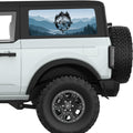 SEEK ADVENTURE LANDSCAPE COMPASS QUARTER WINDOW DECAL FITS 2021+ FORD BRONCO 2 DOOR HARD TOP